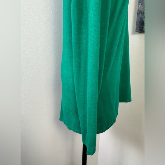 Reba Vibrant Green Sweater with Embroidery & beading at Neckline size Large - Picture 8 of 11